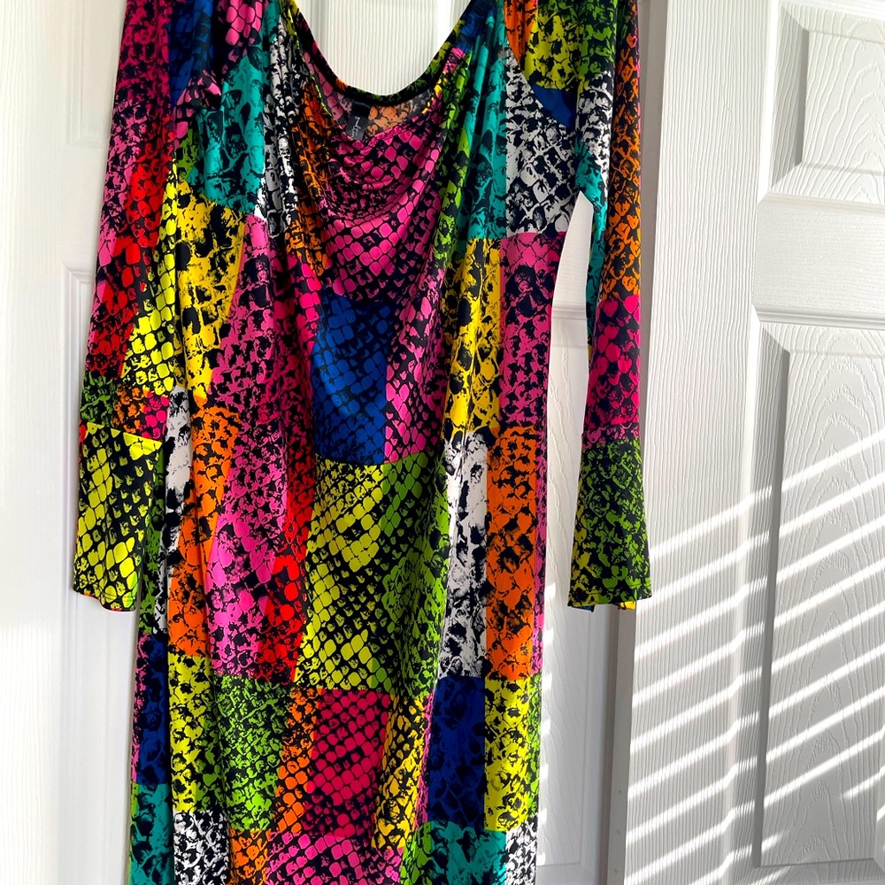 Neon Snake print dress